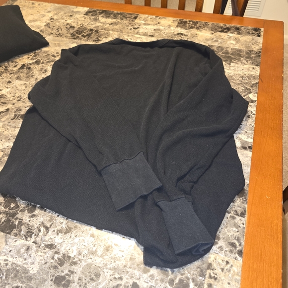 Men's Black Thermal Underwear Set - Picture 2 of 2